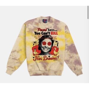 A24 x‎ Online Ceramics x Pearl Tie-Dye Cow's Milk Crew Sweatshirt XL